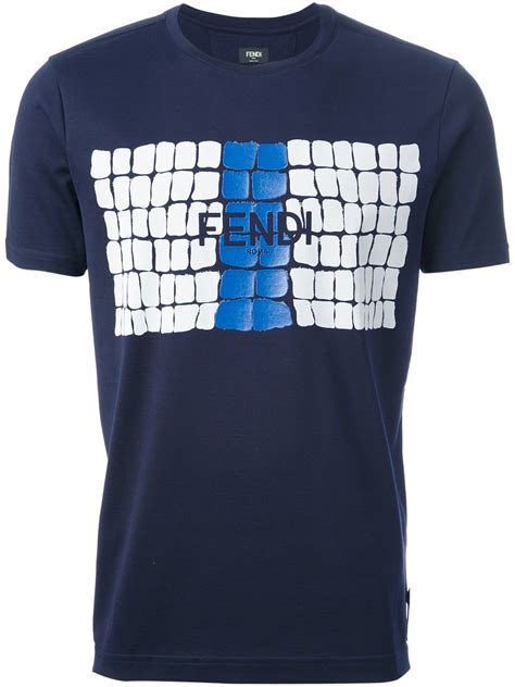 fendi print t shirt|Fendi t shirts men's.